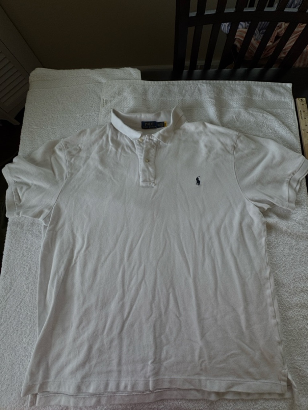 Polo Ralph Lauren Men's Cotton Mesh Polo Shirt White Size 2XB